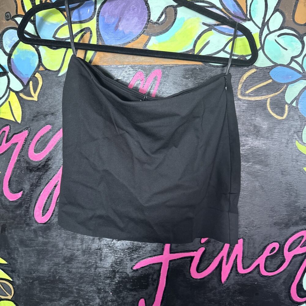 Princess Polly Karley Low Waist Mini Black Skirt, Size 4